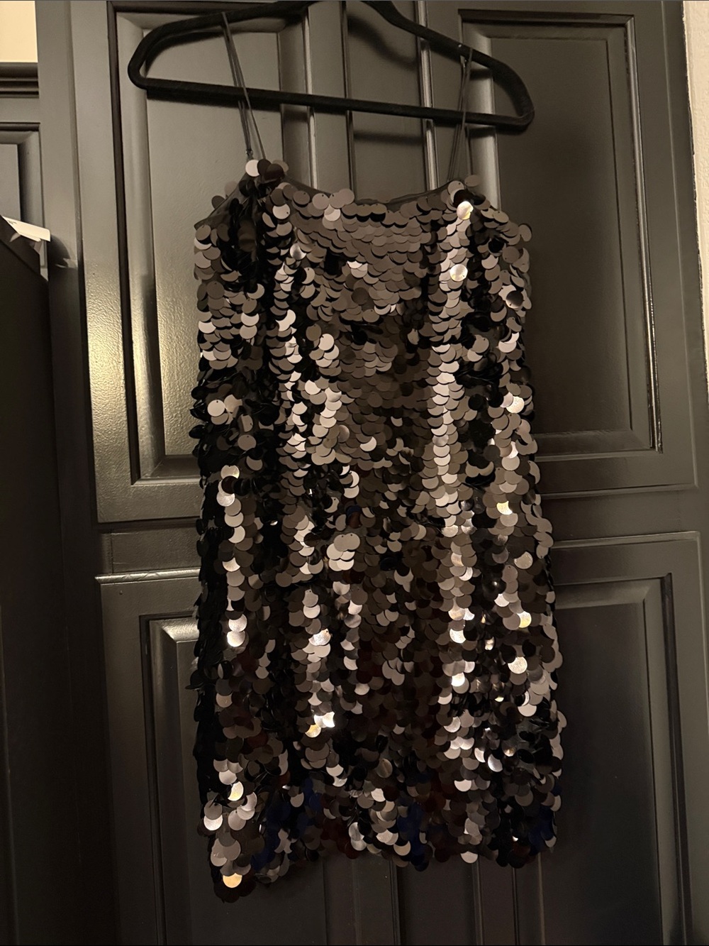 Banana Republic Black Sequin Slip Dress size Small